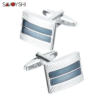 SAVOYSHI Simple style Business Shirt Cufflinks for Mens Brand High Quality Indigo-blue Enamel Cuff links Free Engraving Name
SAVOYSHI Simple style Business Shirt Cufflinks for Mens Brand High Quality Indigo-blue Enamel Cuff links Free Engraving Name