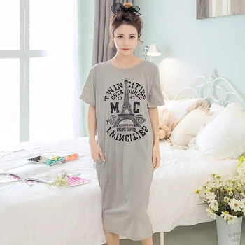 KISBINI Summer Women Night Gowns Trend Gray Loose Soft Nightgowns XXXL Nightdress For Women Cotton Sleepwear
KISBINI Summer Women Night Gowns Trend Gray Loose Soft Nightgowns XXXL Nightdress For Women Cotton Sleepwear
