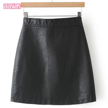 Retro Simple Black PU High Waist Slimming Mini Fashion Wild Women's Skirt 2019 Autumn New Sexy Bag Hip Female Skirt Zipper
Retro Simple Black PU High Waist Slimming Mini Fashion Wild Women's Skirt 2019 Autumn New Sexy Bag Hip Female Skirt Zipper