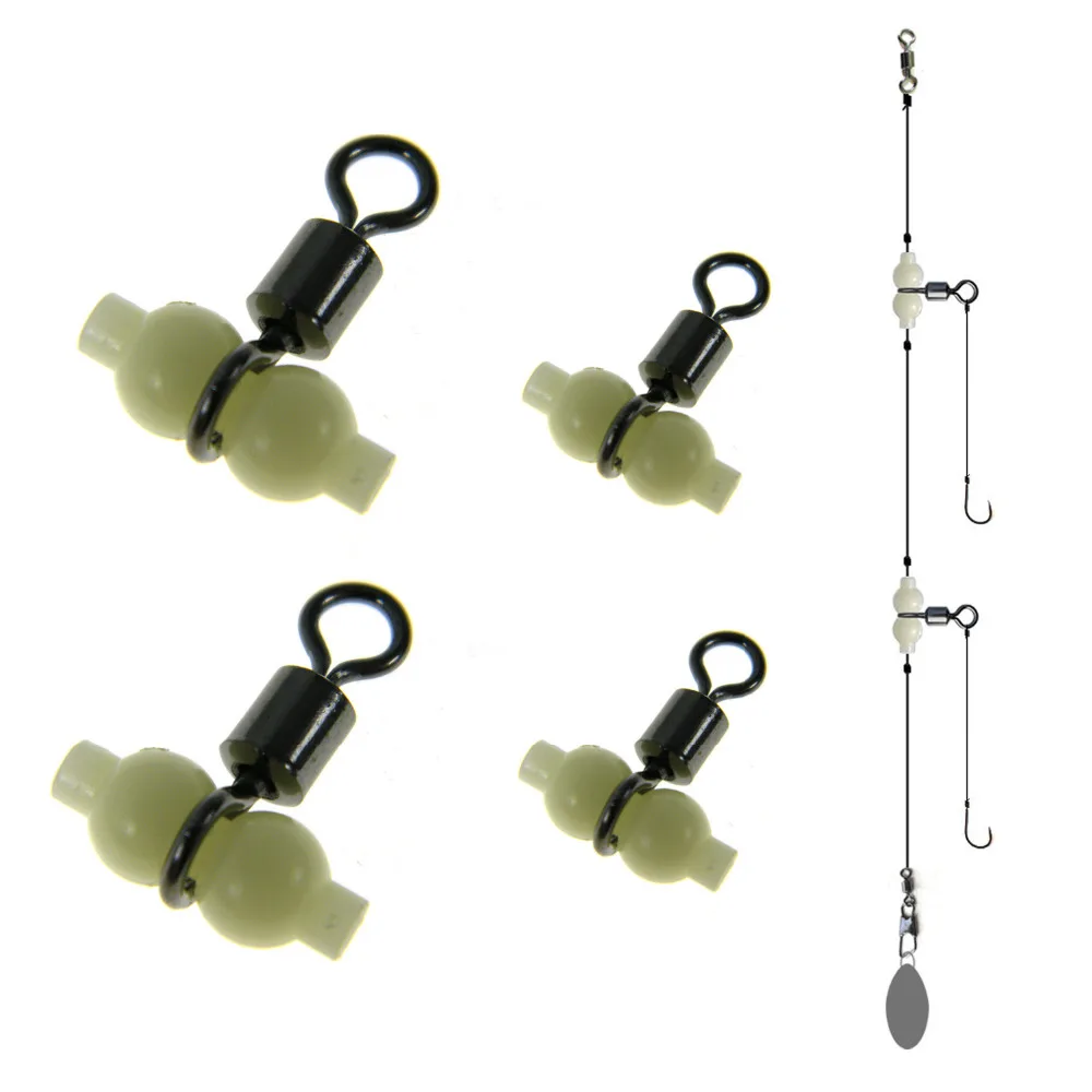 100Pcs S# L# 3 Way Triple Rolling Barrel Swivels Fishing Connector With Luminous Beads Gourd Shape Split Swivels Fishing Tackle
100Pcs S# L# 3 Way Triple Rolling Barrel Swivels Fishing Connector With Luminous Beads Gourd Shape Split Swivels Fishing Tackle