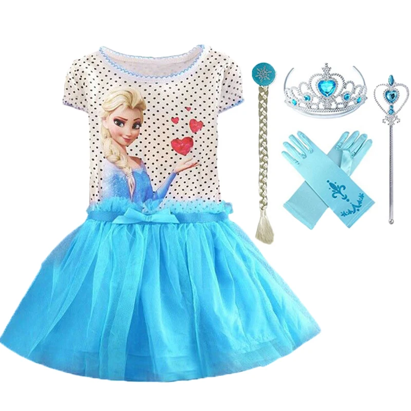Brand Anna Elsa Dress Summer Kids Crown Princess Girls Dress Party Costume Cosplay Snow Queen Fantasy Baby Girls Dresses
Brand Anna Elsa Dress Summer Kids Crown Princess Girls Dress Party Costume Cosplay Snow Queen Fantasy Baby Girls Dresses