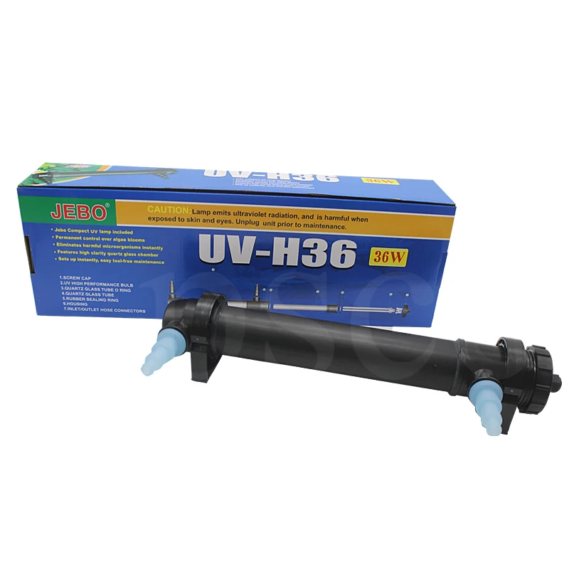 JEBO 110V 36W UV Sterilizer Lamp Light Ultraviolet Filter Clarifier Water Cleaner For Coral Koi Fish Pond, Aquarium UV Lamp
JEBO 110V 36W UV Sterilizer Lamp Light Ultraviolet Filter Clarifier Water Cleaner For Coral Koi Fish Pond, Aquarium UV Lamp