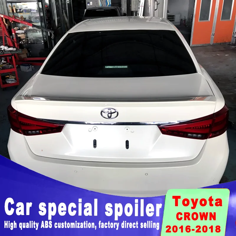 For toyota Crown rear trunk rear wing tail Spoiler high quality ABS spoiler 2016 2017 2018 by primer or black white color paint
For toyota Crown rear trunk rear wing tail Spoiler high quality ABS spoiler 2016 2017 2018 by primer or black white color paint