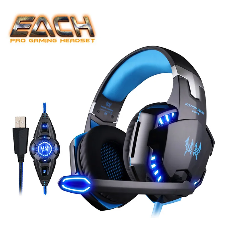 KOTION EACH G2200 Earphones With Mic Gaming Headphone For Computer USB 7.1 Surround Sound Vibration Headband Gaming Headphones
KOTION EACH G2200 Earphones With Mic Gaming Headphone For Computer USB 7.1 Surround Sound Vibration Headband Gaming Headphones