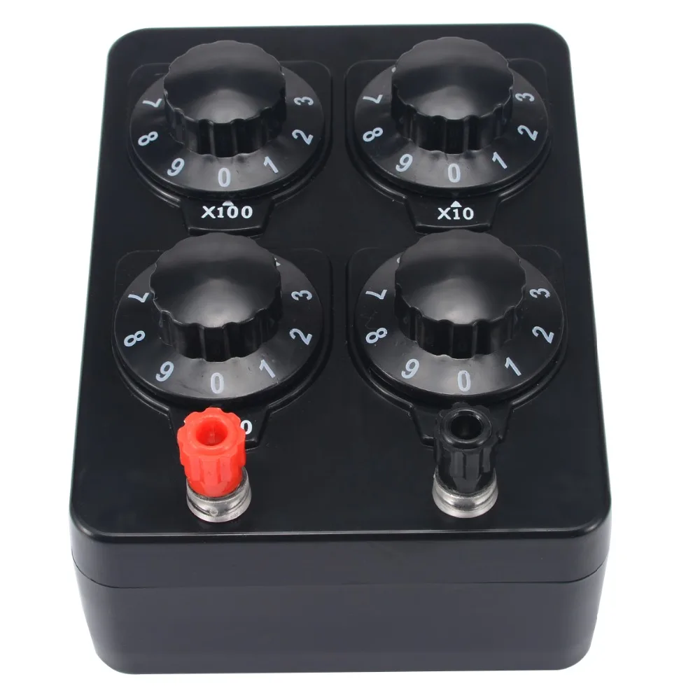 New J2362 Resistance Box Precision Variable Decade Resistor Resistance Box 0-9999 ohm Physical Electricity Teaching Instrument
New J2362 Resistance Box Precision Variable Decade Resistor Resistance Box 0-9999 ohm Physical Electricity Teaching Instrument