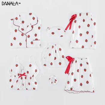 DANALA Cotton Casual Pajamas Sets For Women Vogue Fruit Floral Print Women Nightwear Sets With Shorts Home Suits Summer 2019
DANALA Cotton Casual Pajamas Sets For Women Vogue Fruit Floral Print Women Nightwear Sets With Shorts Home Suits Summer 2019