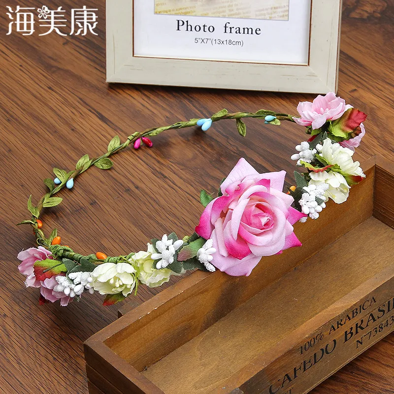 Haimeikang Rose Flower Headband Bridal Wedding Hair Wreath Photograph Hair Accessories Berry Spring Seaside Headwear for Women
Haimeikang Rose Flower Headband Bridal Wedding Hair Wreath Photograph Hair Accessories Berry Spring Seaside Headwear for Women