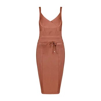 High Quality Casual Women Dress Strap Red Brown Solid Bandage Dress Evening Party Dress
High Quality Casual Women Dress Strap Red Brown Solid Bandage Dress Evening Party Dress