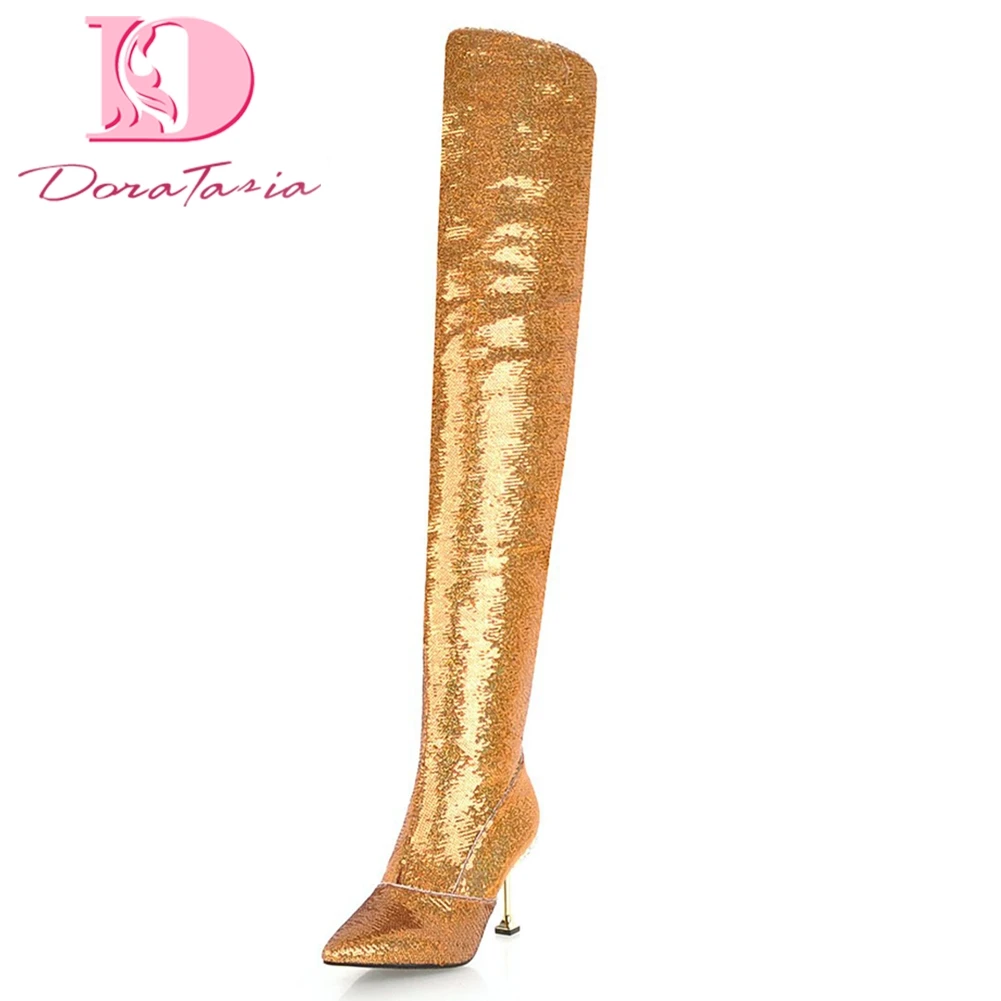 DoraTasia 2018 Large Size 32-43 Add Warm plush Thin High Heels party Boots Woman Shoes Zip Up Pointed Toe Over The Knee Boots
DoraTasia 2018 Large Size 32-43 Add Warm plush Thin High Heels party Boots Woman Shoes Zip Up Pointed Toe Over The Knee Boots