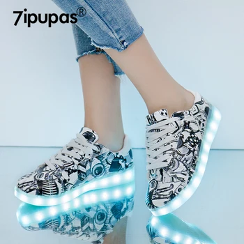 7ipupas 27-44 USB charging Fashion LED Shoe 2018 New Graffiti glowing sneaker for kid boy girl unisex Luminous Light Up Sneakers
7ipupas 27-44 USB charging Fashion LED Shoe 2018 New Graffiti glowing sneaker for kid boy girl unisex Luminous Light Up Sneakers