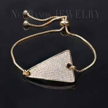 Newranos Charm Triangle Bracelet Full Pave Cubic Zirconia Adjustable Male Female Bracelet for Fashion Woman Jewelry BFH004
Newranos Charm Triangle Bracelet Full Pave Cubic Zirconia Adjustable Male Female Bracelet for Fashion Woman Jewelry BFH004