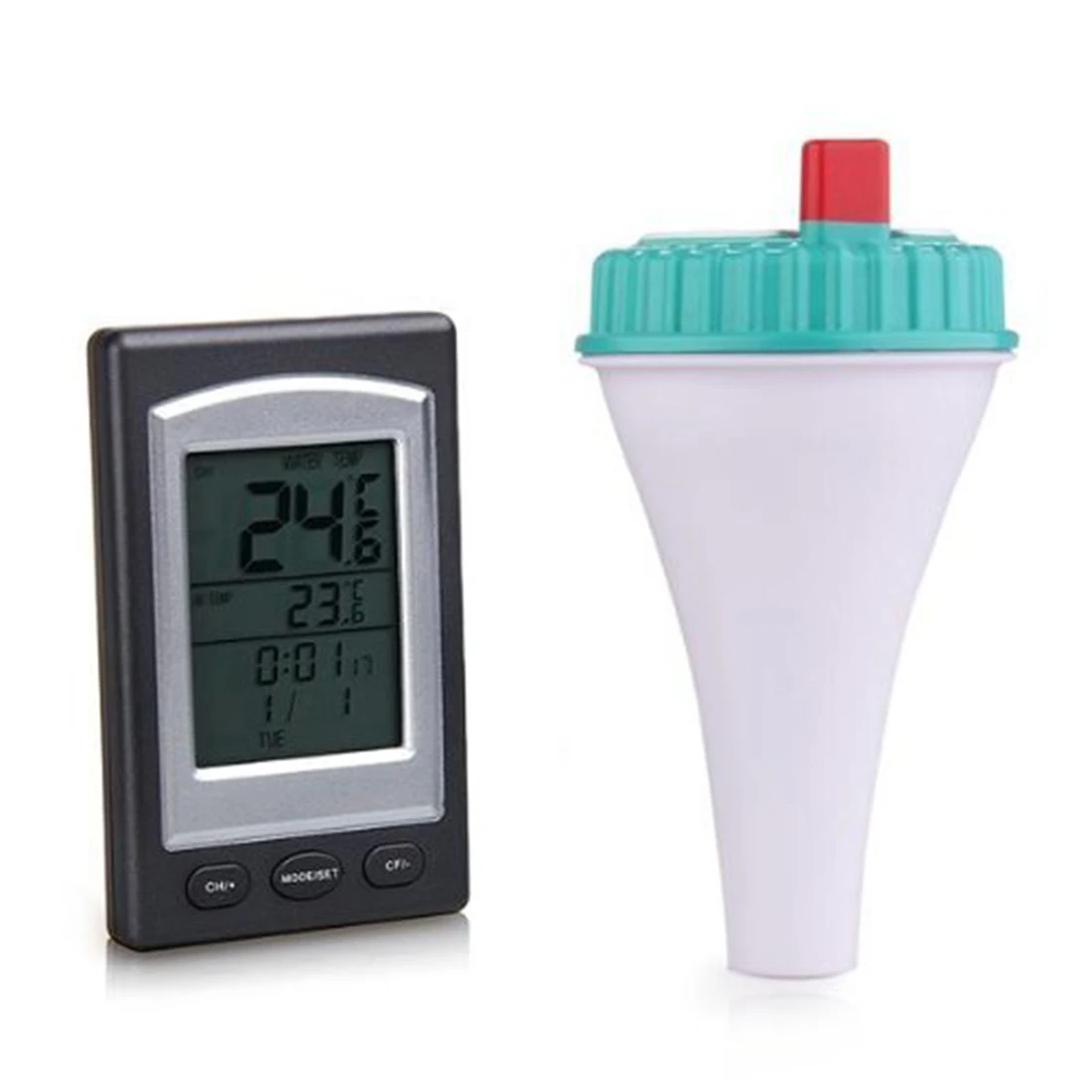 Wireless Digital LCD display Swimming Pool Pond Spa Thermometer Transmitter+Receiver High Quality Wholesale
Wireless Digital LCD display Swimming Pool Pond Spa Thermometer Transmitter+Receiver High Quality Wholesale