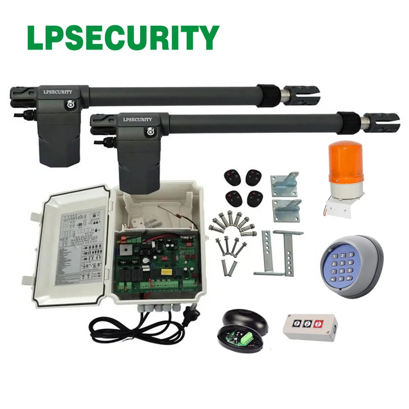 400KGS Gate Opener Piston Driving Electric Swing Gate Opener con sensors lamp wireless keypad optional y 2 transmitters
400KGS Gate Opener Piston Driving Electric Swing Gate Opener con sensors lamp wireless keypad optional y 2 transmitters