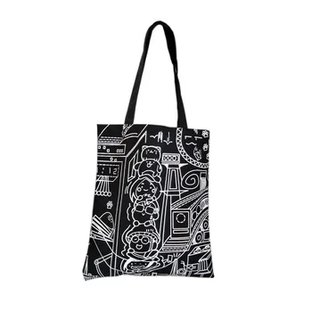 Arsmundi Women Canvas Shoulder Bag Simple Comics Reusable Cotton Shopping Bag Small Fresh Handbag Tote For Ladies Bolsa Feminina
Arsmundi Women Canvas Shoulder Bag Simple Comics Reusable Cotton Shopping Bag Small Fresh Handbag Tote For Ladies Bolsa Feminina