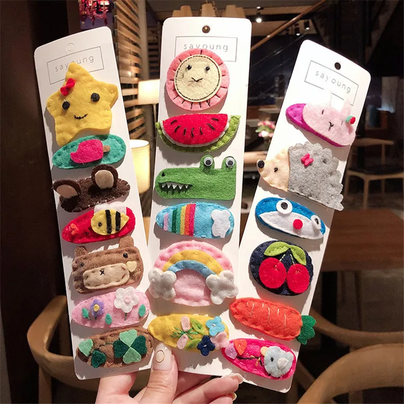 New Girl Children's Cartoon Animal Hair Clips Cloth Baby Hairclip Fox Bee Bear Rabbit Rainbow Duck Star Hairpin Kids Headdress
New Girl Children's Cartoon Animal Hair Clips Cloth Baby Hairclip Fox Bee Bear Rabbit Rainbow Duck Star Hairpin Kids Headdress