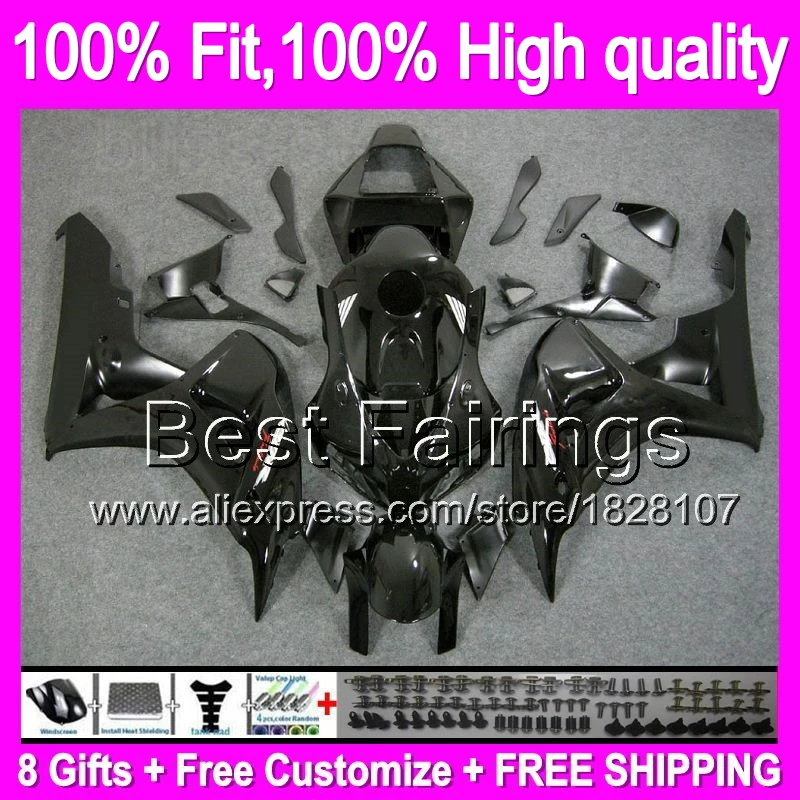 ALL Black Fairing For HONDA CBR1000RR 06-07 CBR1000 RR 39B11 CBR 1000RR 1000 RR 06 07 2006 2007 Injection +decal Glossy black
ALL Black Fairing For HONDA CBR1000RR 06-07 CBR1000 RR 39B11 CBR 1000RR 1000 RR 06 07 2006 2007 Injection +decal Glossy black