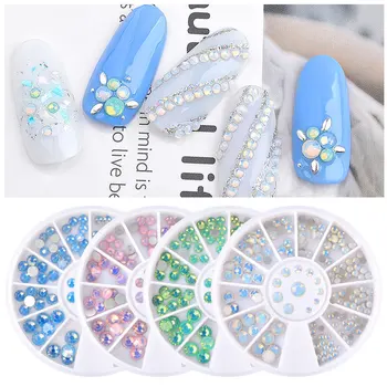 Opal Nail Rhinestones Flat Bottom 3D Nail Decorations Multi-size 4 Colors 3D Decoration in Wheel DIY Nail Art UV Gel Polish
Opal Nail Rhinestones Flat Bottom 3D Nail Decorations Multi-size 4 Colors 3D Decoration in Wheel DIY Nail Art UV Gel Polish
