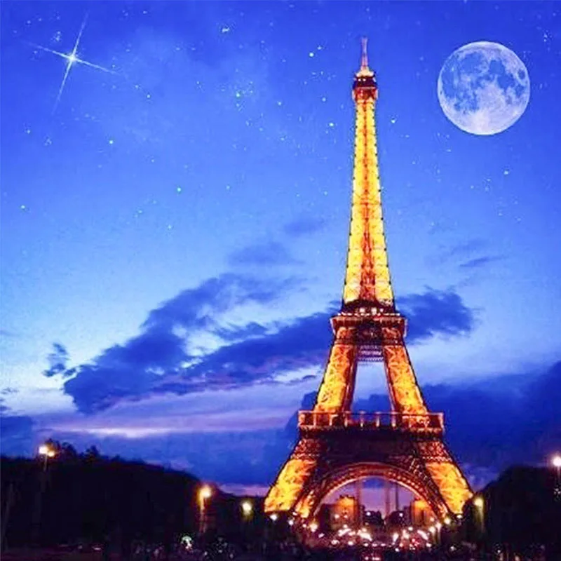 Full SquareRound Drill 5D DIY Diamond Painting Eiffel 3D Embroidery Cross Stitch Mosaic Home Decor