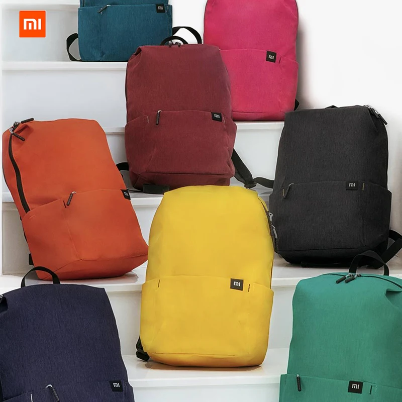 Original Xiaomi Color Small Backpack 10L Big Capacity Anti-Water Bag Mi Many Lovers Couple For Student Younth Man | Электроника