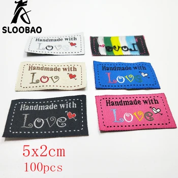 Sloobao 100pcs hand made love heart labels woven Clothing Labels Embossed Tags DIY Flag Labels For Garment Sewing Accessores
Sloobao 100pcs hand made love heart labels woven Clothing Labels Embossed Tags DIY Flag Labels For Garment Sewing Accessores