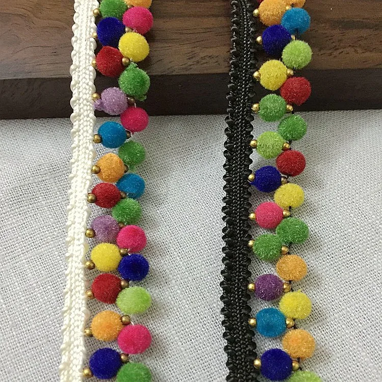 3yards 2cm Tassel Lace Ribbon Pompom Trim Fabric DIY Crafts Sewing Materials Clothing Collar Shoes Bag Decoration Accessory
3yards 2cm Tassel Lace Ribbon Pompom Trim Fabric DIY Crafts Sewing Materials Clothing Collar Shoes Bag Decoration Accessory