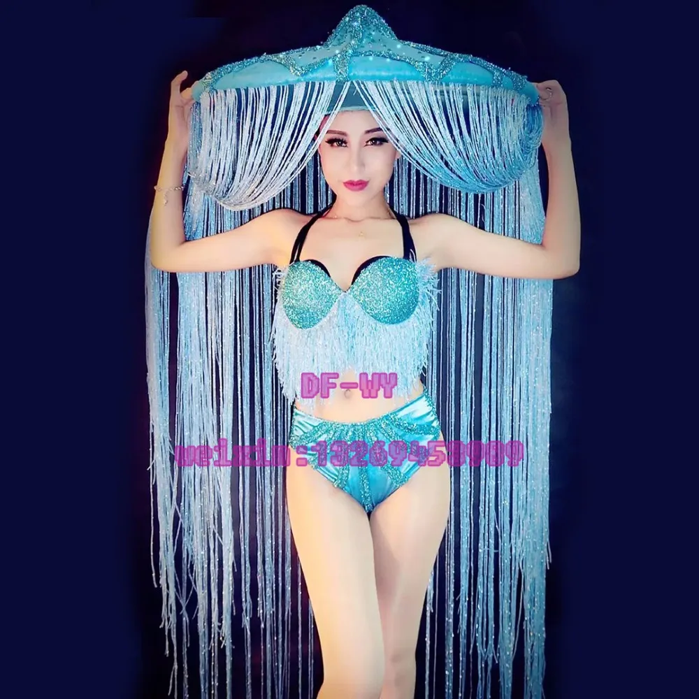 Bar and nightclub singer ds sexy dance much color big hat to long tassels portfolio for singing and dancing festival costume par
Bar and nightclub singer ds sexy dance much color big hat to long tassels portfolio for singing and dancing festival costume par