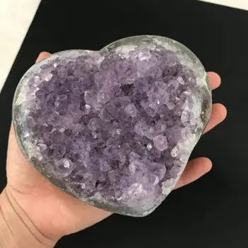 Best decorative natural amethyst agate geode cluster heart shaped for love gift 0.92kg JM
Best decorative natural amethyst agate geode cluster heart shaped for love gift 0.92kg JM