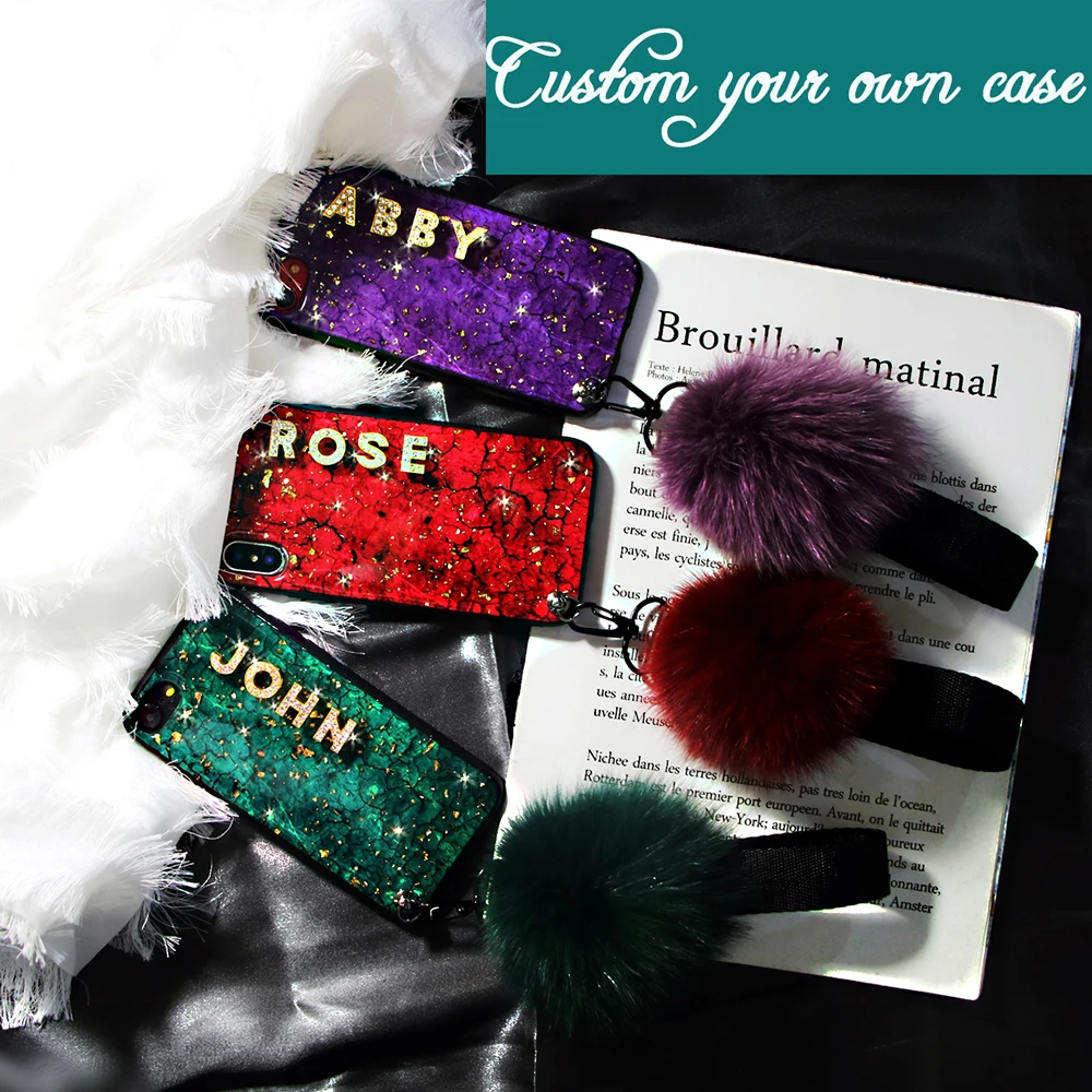 Customize name phone case for IPHONE 11 pro 6 7 8 X XR XSMAX FOR Samsung galaxy s9 s8 s10 plus note 9 10 soft fur wrist strap
Customize name phone case for IPHONE 11 pro 6 7 8 X XR XSMAX FOR Samsung galaxy s9 s8 s10 plus note 9 10 soft fur wrist strap