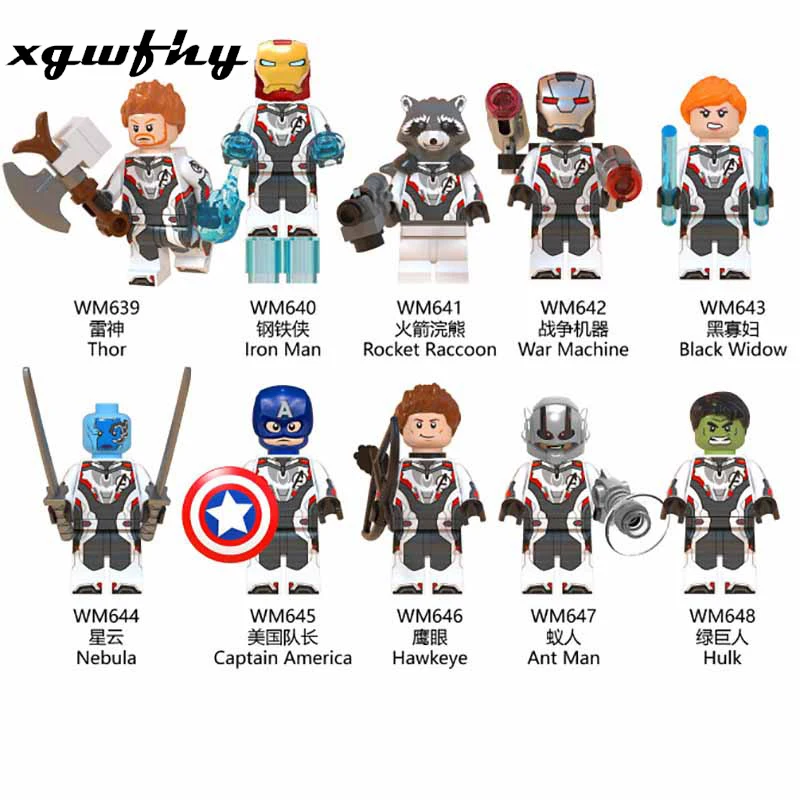 1PCS Super Heroes Avengers Endgame Iron Man Thanos Thor War Machine spiderman Captain America Hulk Building Blocks toy JM187
1PCS Super Heroes Avengers Endgame Iron Man Thanos Thor War Machine spiderman Captain America Hulk Building Blocks toy JM187