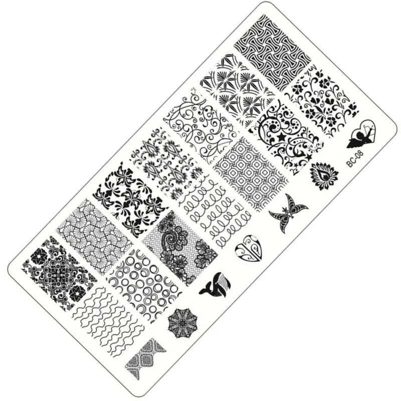 New 12x6cm Stamp Polish Steel Lace Butterfly Flower Nail Art Templates Sexy Image Stainless DIY Nail Stamping Plates Manicure
New 12x6cm Stamp Polish Steel Lace Butterfly Flower Nail Art Templates Sexy Image Stainless DIY Nail Stamping Plates Manicure