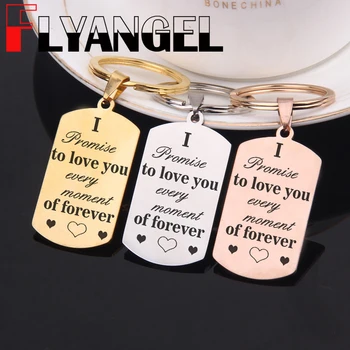 FLYANGEL High Quality Engraved Car Key Tag Keychain I Promise To Love You Every Moment Of Forever Keyring Lover Couples Gifts
FLYANGEL High Quality Engraved Car Key Tag Keychain I Promise To Love You Every Moment Of Forever Keyring Lover Couples Gifts