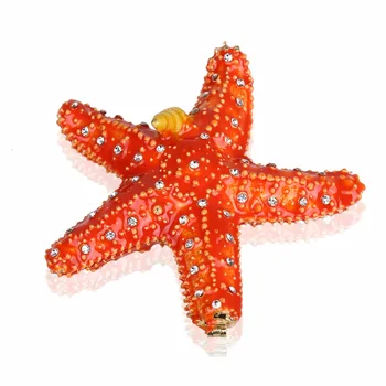 H&D Women's Fashion Gift 3.5'' Starfish Trinket Box Hinged Hand-Painted Figurine Collectible Ring Holder Home Wedding Decor
H&D Women's Fashion Gift 3.5'' Starfish Trinket Box Hinged Hand-Painted Figurine Collectible Ring Holder Home Wedding Decor