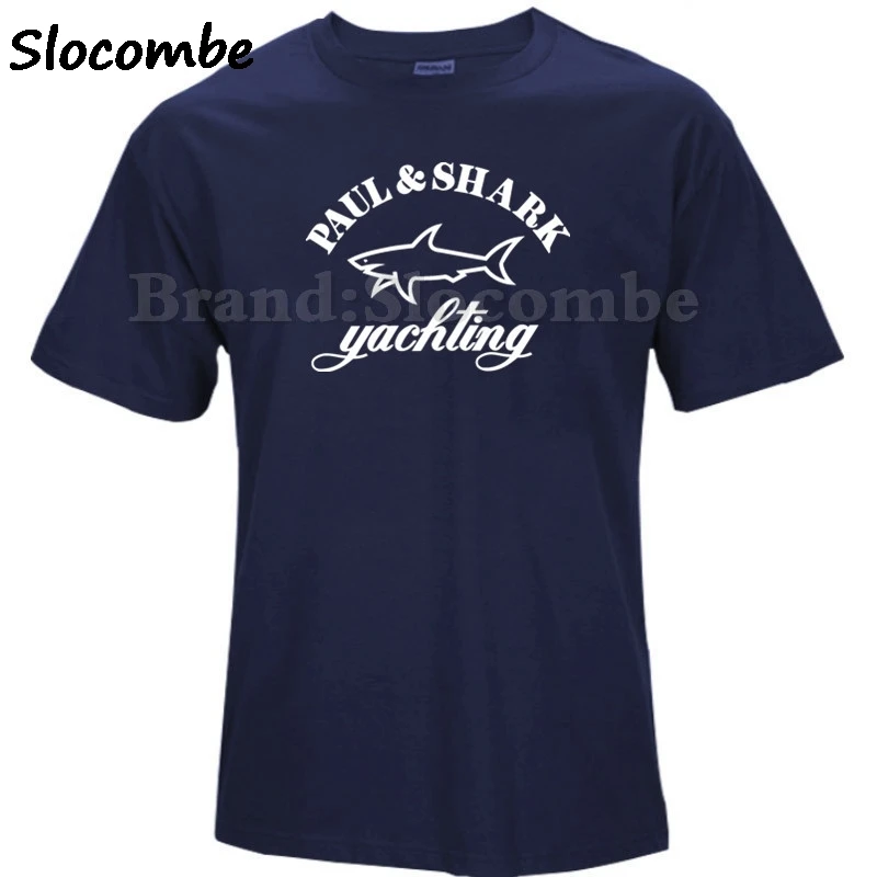 

New Paul & Shark Yachting Short Sleeve Black Men's T-Shirt2018 Summer New Brand T Shirts Men Hip Hop Men Casual Fitness