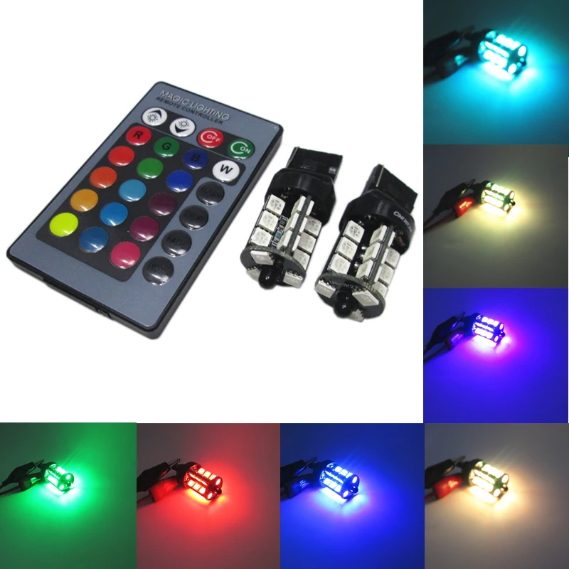 2pcs 12V RGB Auto remote control W21W/7440/T20 LED fog lamp headlight lamp 27smd 5050 9006 1156 h11 h7 Free Shipping
2pcs 12V RGB Auto remote control W21W/7440/T20 LED fog lamp headlight lamp 27smd 5050 9006 1156 h11 h7 Free Shipping