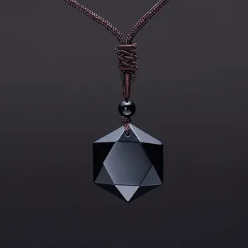 Accept Drop Shipping Natural Energy Stone Black Obsidian Six Stars Lucky Amulet Necklace Pendant Protect your safety Love
Accept Drop Shipping Natural Energy Stone Black Obsidian Six Stars Lucky Amulet Necklace Pendant Protect your safety Love