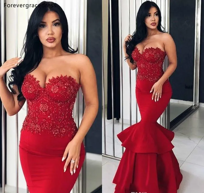 Mermaid Sweetheart Prom Dresses 2019 Cheap Appliques Holidays Graduation Wear Evening Party Gowns Plus Size
Mermaid Sweetheart Prom Dresses 2019 Cheap Appliques Holidays Graduation Wear Evening Party Gowns Plus Size