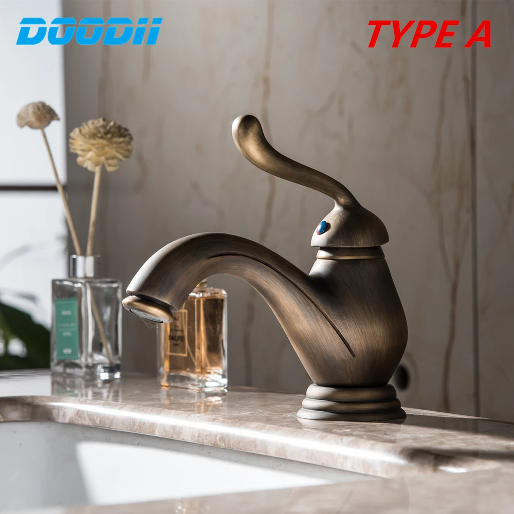 Bathroom Basin Faucet Antique bronze Brass Mixer solid copper Luxury Europe style Tap torneiras para banheiro crane DOODII
Bathroom Basin Faucet Antique bronze Brass Mixer solid copper Luxury Europe style Tap torneiras para banheiro crane DOODII