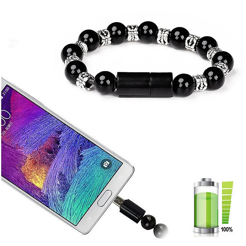 Wearable USB Charging Bracelet Beads Charging Cable Portable USB Phone Charger for iPhone Type C Micro USB Android Phones
Wearable USB Charging Bracelet Beads Charging Cable Portable USB Phone Charger for iPhone Type C Micro USB Android Phones