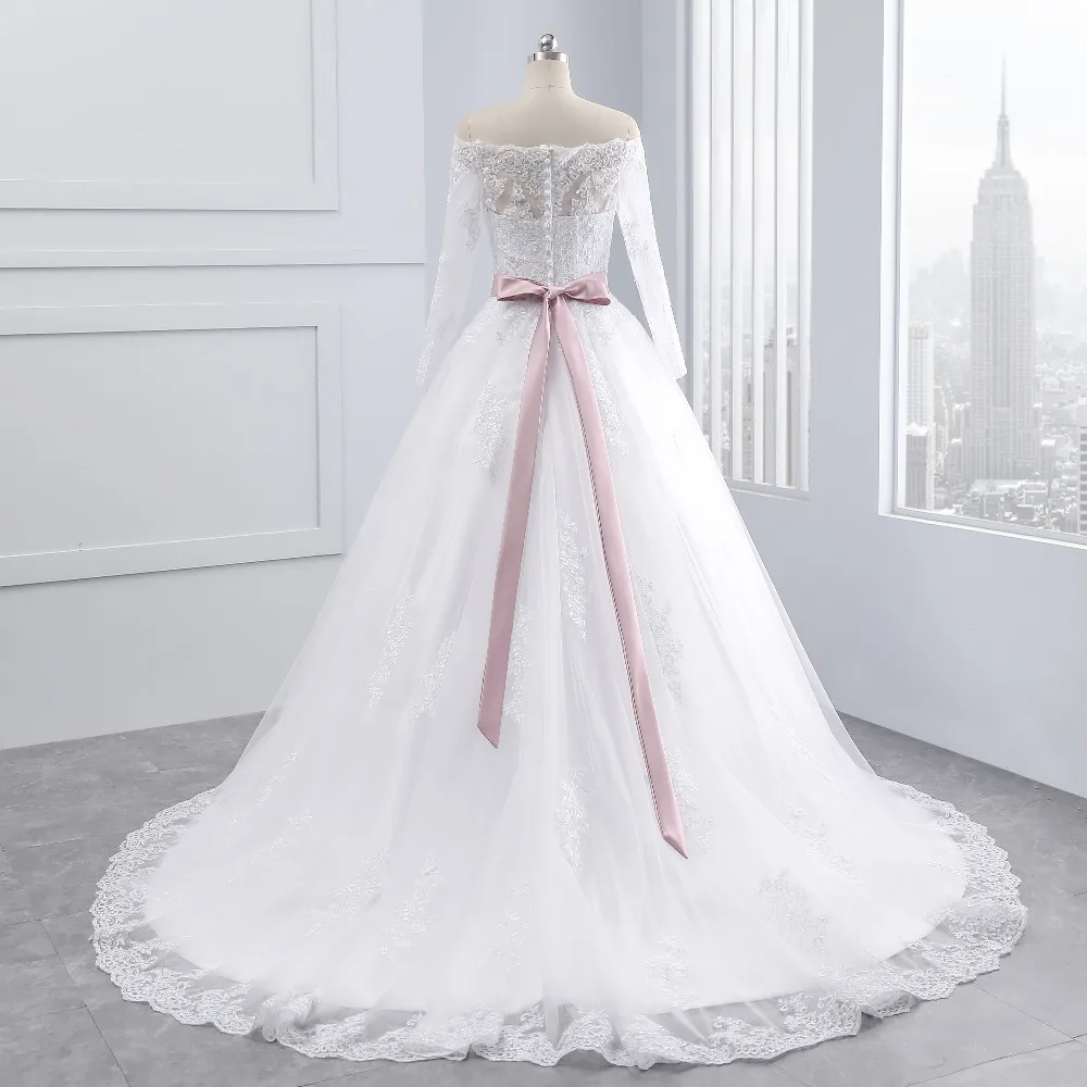 Lover Kiss Wedding Dresses Princess Lace Bridal Bride Gowns with veil robe de mariage Luxury Vintage Long Sleeves off Shoulder 9 Lover Kiss Wedding Dresses Princess Lace Bridal Bride Gowns with veil robe de mariage Luxury Vintage Long Sleeves off Shoulder 9