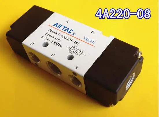 free shipping 4A220-08 Pneumatic Air Control Solenoid Valve 5 Way G1/4 Air Valve Inlet Outlet 1/4" BSPT , Exhaust 1/8
free shipping 4A220-08 Pneumatic Air Control Solenoid Valve 5 Way G1/4 Air Valve Inlet Outlet 1/4" BSPT , Exhaust 1/8