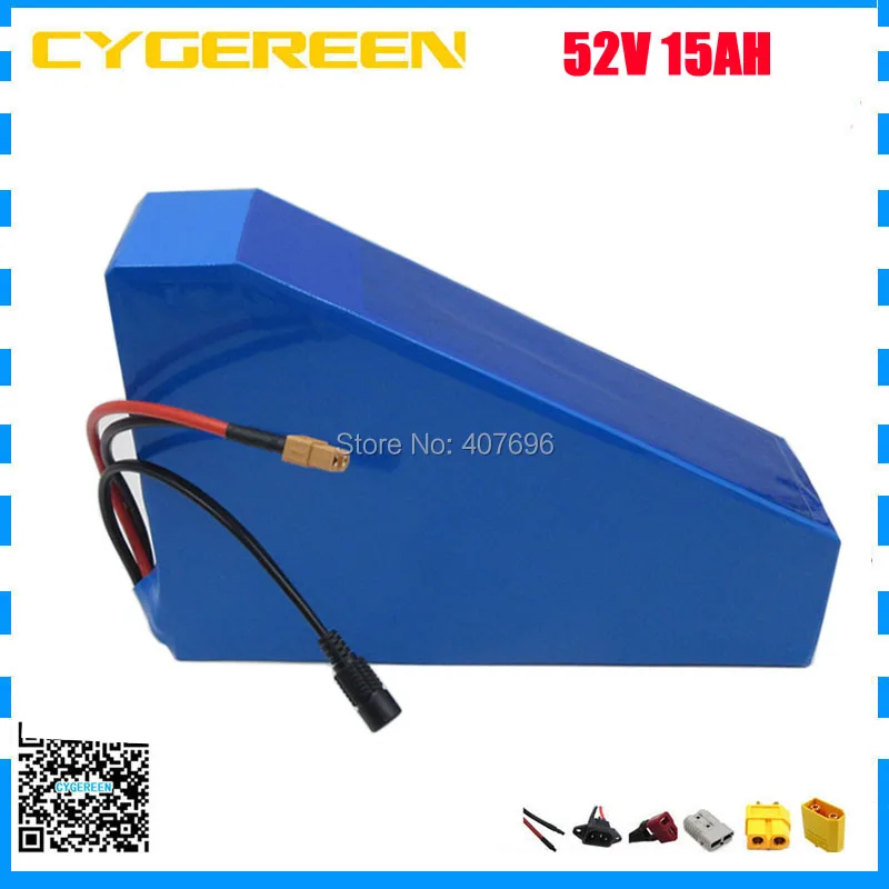 51.8V 15AH lithium battery pack 52V 15AH triangle battery use 2200mah cell 15A BMS for 52V Ebike With free bag 2A Charger
51.8V 15AH lithium battery pack 52V 15AH triangle battery use 2200mah cell 15A BMS for 52V Ebike With free bag 2A Charger