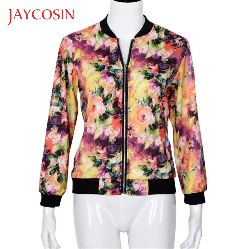 JAYCOSIN Long Sleeve Women Stand Collar Zipper Floral Printed Bomber Jacket Cotton Blend Material Floral Pattern Fashion
JAYCOSIN Long Sleeve Women Stand Collar Zipper Floral Printed Bomber Jacket Cotton Blend Material Floral Pattern Fashion