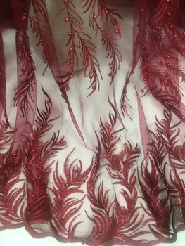 African Lace Fabric 2019 High Quality Wine Red Lace Fabric French Nigerian Beads Lace Fabric 3d Flowers Embroidery Wedding Lace
African Lace Fabric 2019 High Quality Wine Red Lace Fabric French Nigerian Beads Lace Fabric 3d Flowers Embroidery Wedding Lace