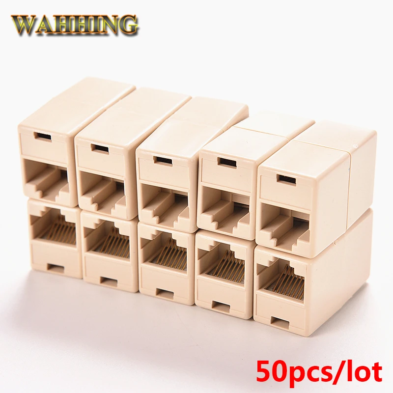 50pcs/lot Cable Joiner RJ45 Adapter Network Ethernet Lan Coupler Connector CAT 5 5E Extender Plug HY194
50pcs/lot Cable Joiner RJ45 Adapter Network Ethernet Lan Coupler Connector CAT 5 5E Extender Plug HY194