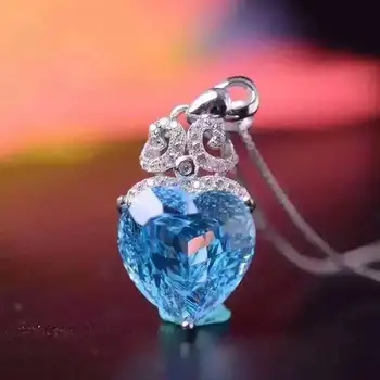 natural topaz pendants s925 sterling silver Crystal transparentl blue gem heart Pendants fine jewelry for women send necklace
natural topaz pendants s925 sterling silver Crystal transparentl blue gem heart Pendants fine jewelry for women send necklace