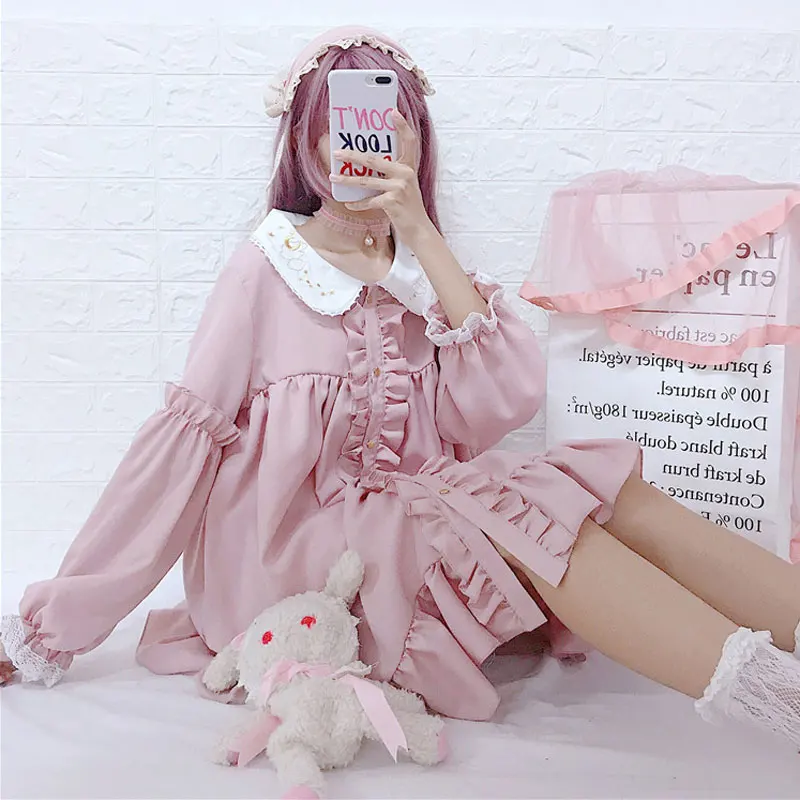 Tea Party Japanese Style Girl Long sleeve Lolita Dress Bowknot JSK Carousel lolita cosplay Lace dress Maid Costume dress
Tea Party Japanese Style Girl Long sleeve Lolita Dress Bowknot JSK Carousel lolita cosplay Lace dress Maid Costume dress