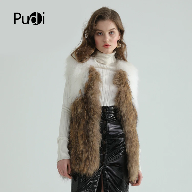 Pudi VT911 women natural color raccoon fur knitted vest overcoat lady fashion fall winter genuine natural fur luxury cape shawl
Pudi VT911 women natural color raccoon fur knitted vest overcoat lady fashion fall winter genuine natural fur luxury cape shawl