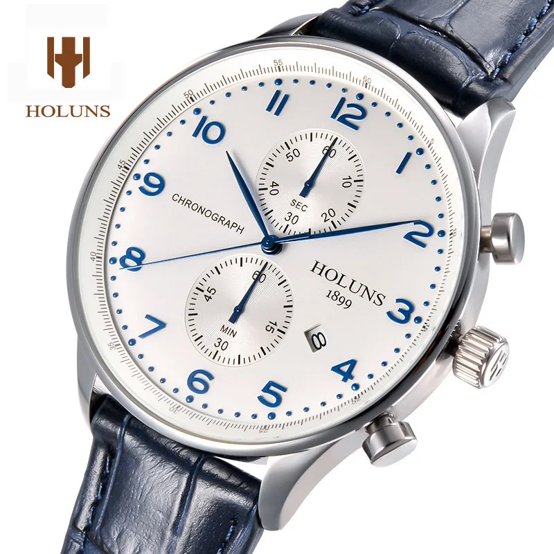 HOLUNS Luxury watch men pilot Waterproof Chronograph multi function dial leather strap stainless steel sport quartz watches
HOLUNS Luxury watch men pilot Waterproof Chronograph multi function dial leather strap stainless steel sport quartz watches