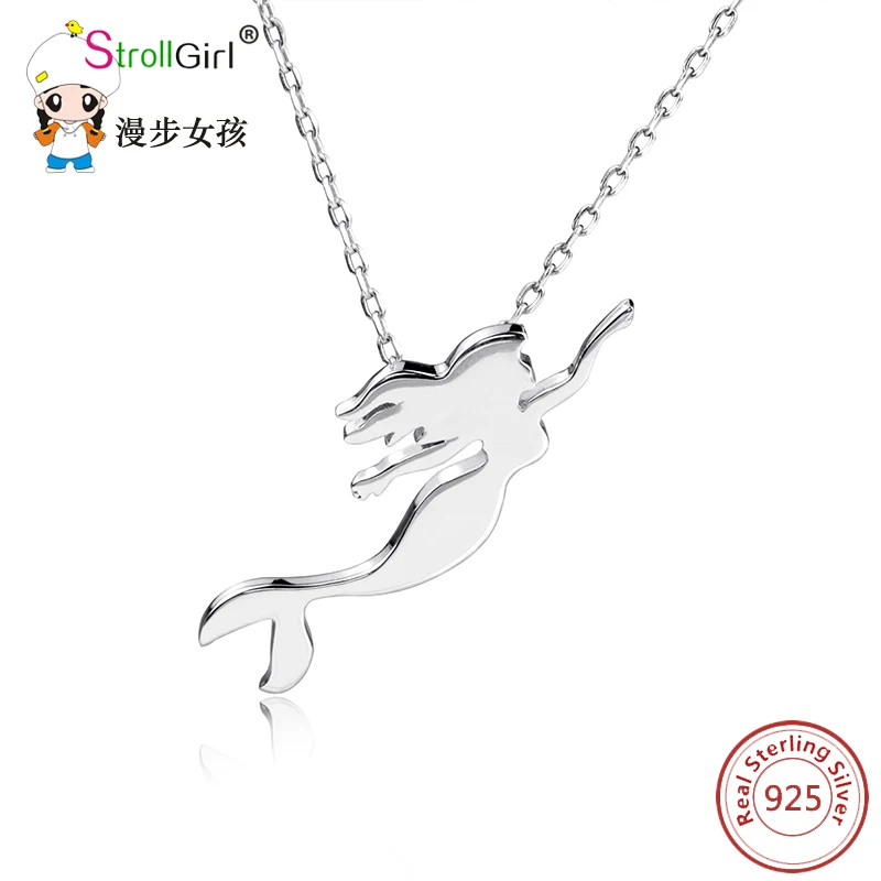 Stroll Girl 925 Sterling Silver Chain Pendant Choker Necklace Jewelry Mermaid Pattern Love Necklaces & Pendants for Women 2018
Stroll Girl 925 Sterling Silver Chain Pendant Choker Necklace Jewelry Mermaid Pattern Love Necklaces & Pendants for Women 2018