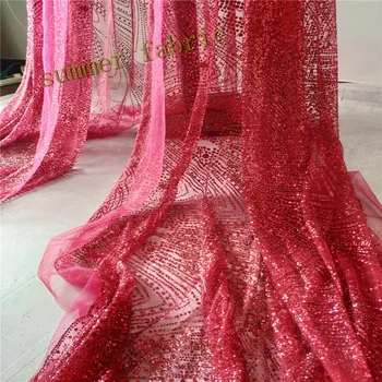 glitter mesh Lace Fabric High Quality wine red African Guipure Lace fabric with glued glitter Sequins
glitter mesh Lace Fabric High Quality wine red African Guipure Lace fabric with glued glitter Sequins